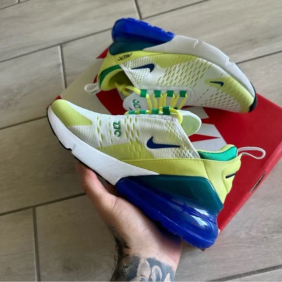 NIKE AIR MAX 270 WHITE GREEN - Picture 3 of 5